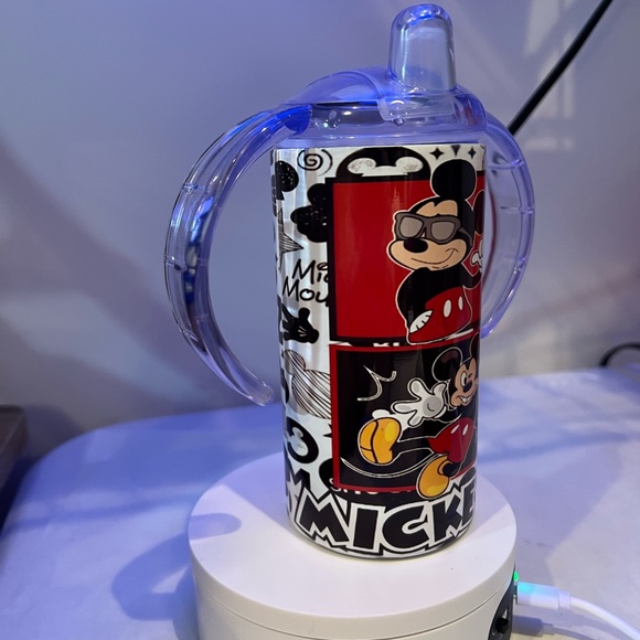 Mickey mouse  New custom made 20 oz tumbler and 12 oz sippy cup set - Picture 5 of 6